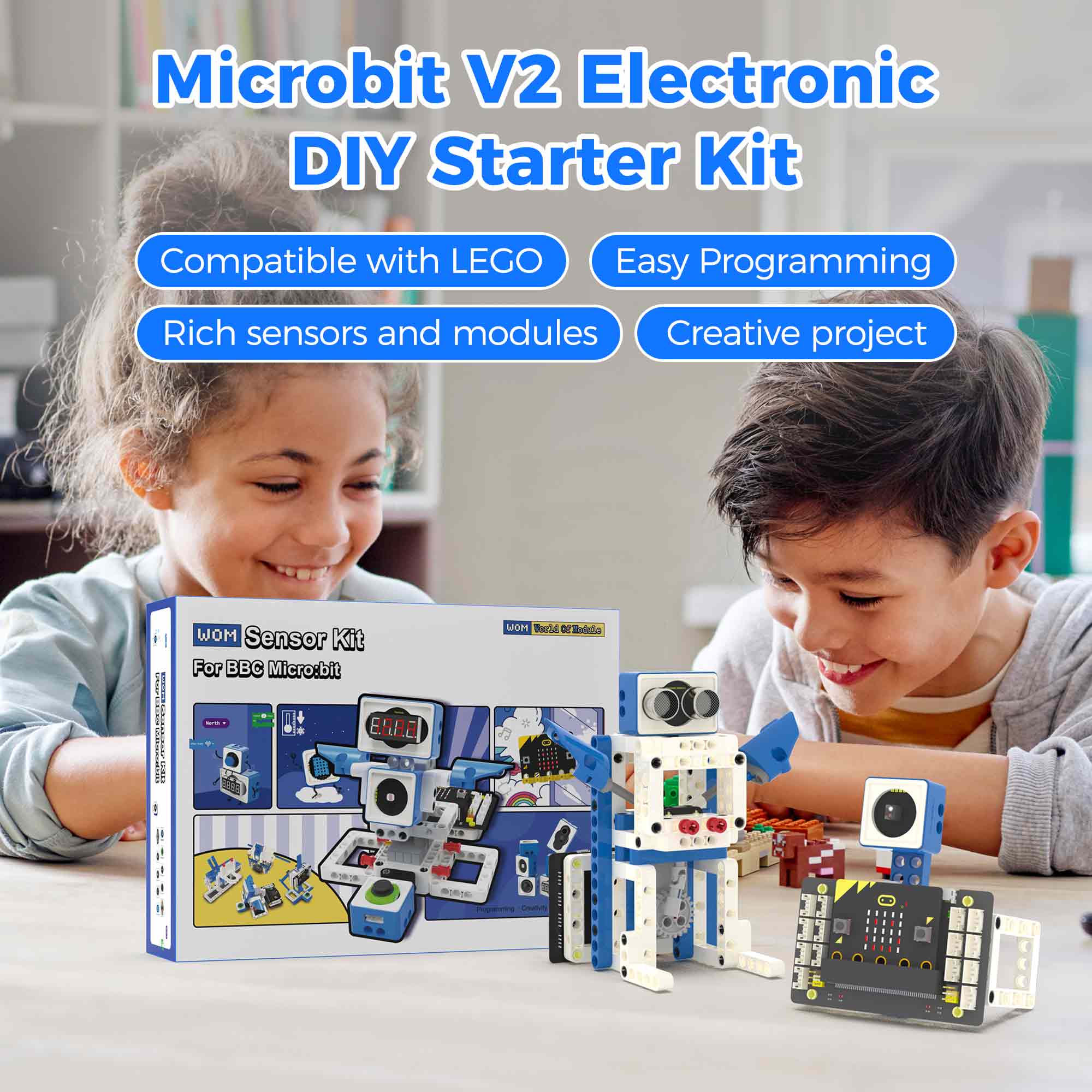 Diy Electronics Projects For Kids - BBC Microbit V2 Smart Robot Car