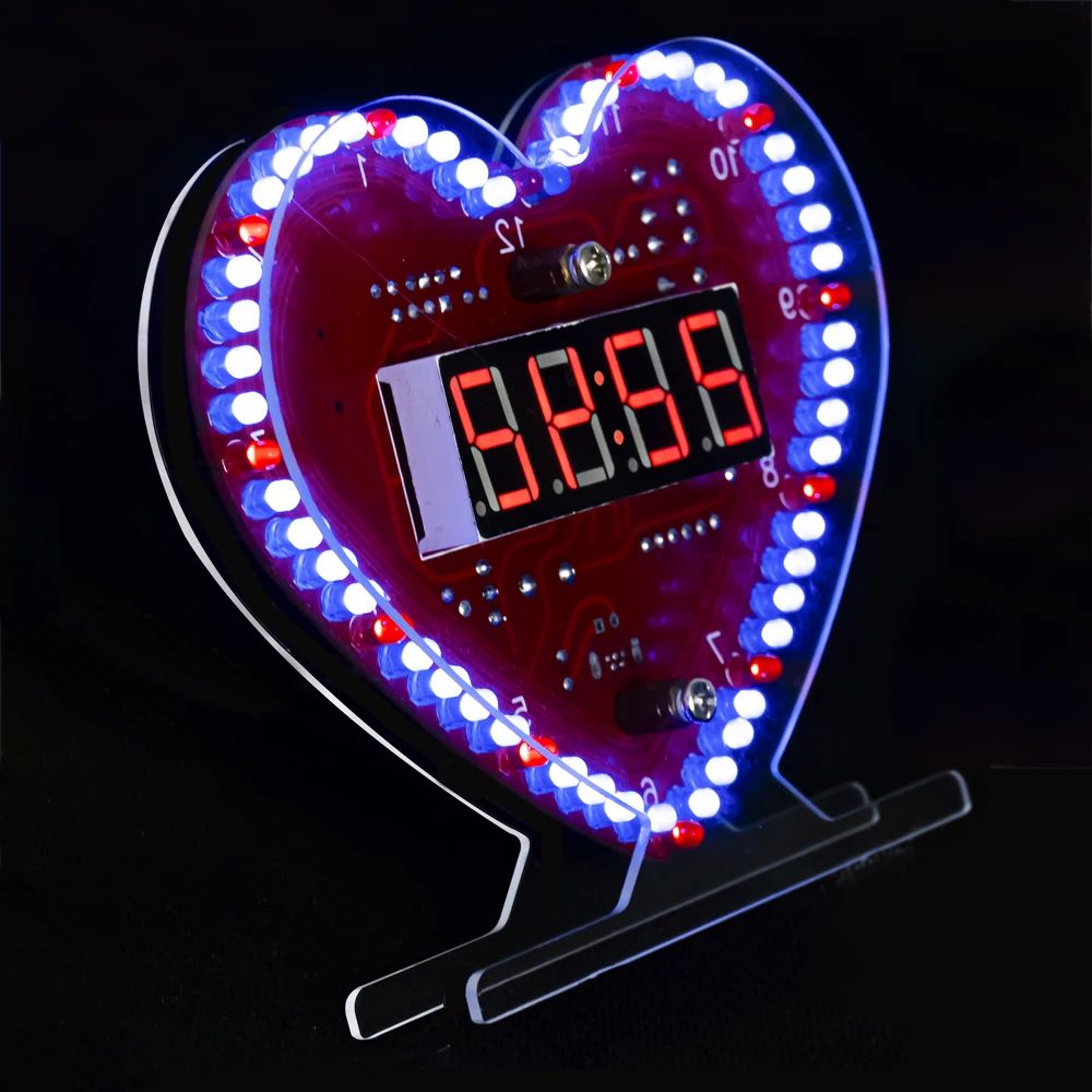 Pcb Etching Kit - DIY Electronic Kit Multi-function Heart-Shaped LED