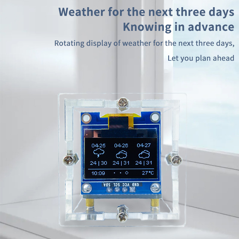 ESP8266 Mini Weather Clock Kit - đánh giá và giá Diy Electronics Soldering Kit
