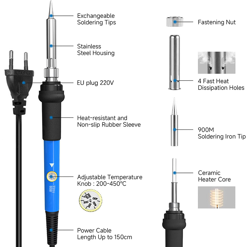 Adjustable Temp 220V 60W Elect - đánh giá và giá Diy Electronics Repair Kit