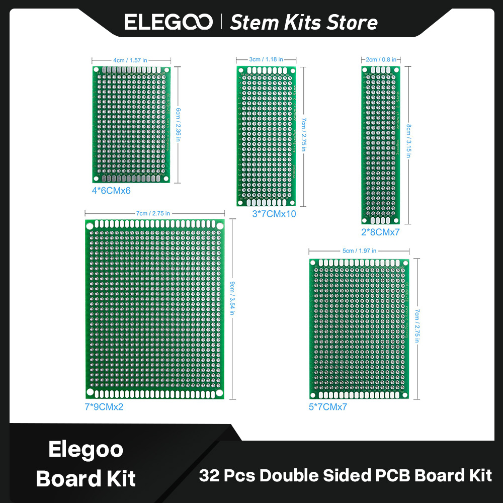 ELEGOO 32 Pcs Double Sided PCB - đánh giá và giá Pcb Etching Kit