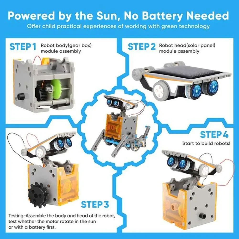 13 in 1 Solar Powered Robot Sc - đánh giá và giá Diy Electronics Organizer